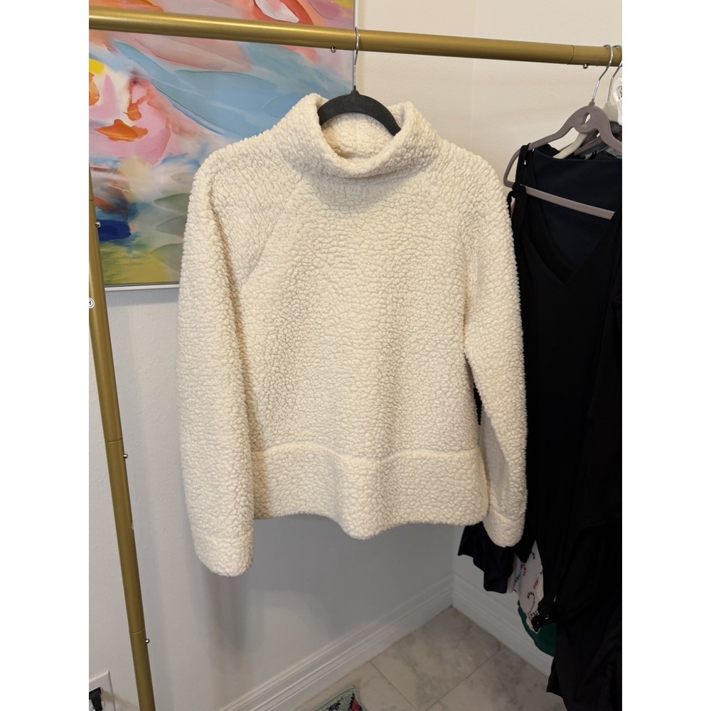 Gap Cream Women's Long Sleeve Warm Pullover Sherpa XS‎